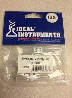 Ideal Instruments 16G x 1 Poly Hub Needle 5 pk