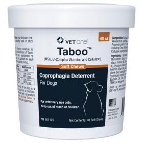 Taboo Coprophagia Deterrent Soft Chews for Dogs 40ct