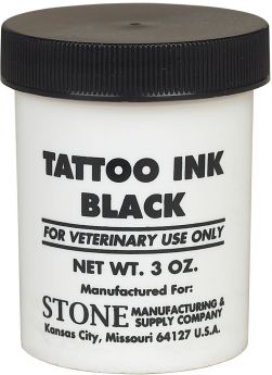 Tattoo Ink Jar, Black, 3oz 