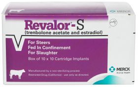 Revalor-S (Trenbolone Acetate and Estradiol) Implant for Steers, 100 Count