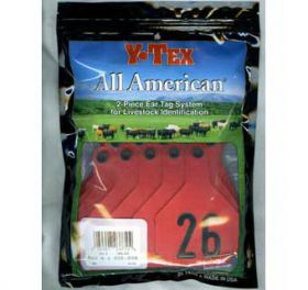 Y*Tex All American Tag System Red Medium 26 - 50