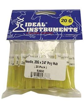 Ideal Instruments 20G x 3/4" Poly Hub Needles 25 pk