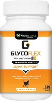 GlycoFlex Stage 3 Senior Severe Symptoms Joint Support, Canine Formula, 120 Chewable Tablets 