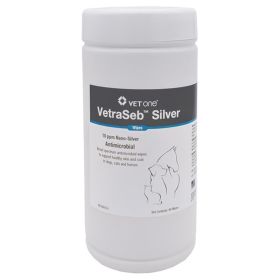 VetraSeb Silver Wipes Antimicrobial 84ct