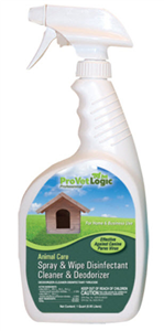 Animal Care Spray and Wipe Disinfectant/Cleaner/Deodorizer 32oz 12ct