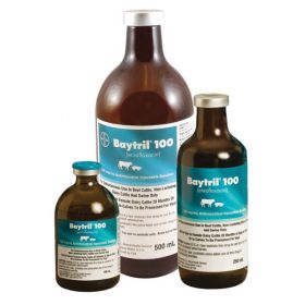Baytril 100 (Enrofloxacin) Antimicrobial Injectable Solution