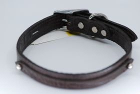 OmniPet Signature Leather Slider Collar-Brown Croco