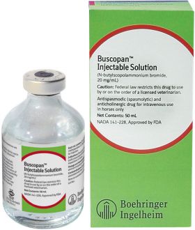 Buscopan Injectable Solution (N-Butylscopolammonium Bromide) for Horses 50mL