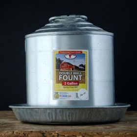 Little Giant 2 Gallon Galvanized Double Wall Fount  