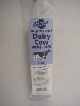 Coburn Weight-by-Breed Dairy Cow Weigh Tape 108 in