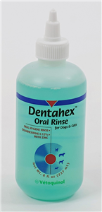 Dentahex Oral Rinse for Dogs and Cats 8oz