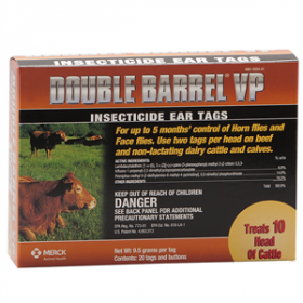 Double Barrel VP Insecticide Ear Tag 20ct