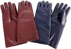X-Ray Lead Gloves, Burgundy-Colored, 15"