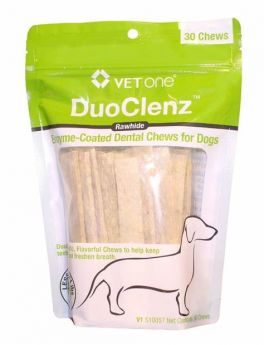 DuoClenz Rawhide Enzyme-Coated Dental Chews for Dogs 30ct