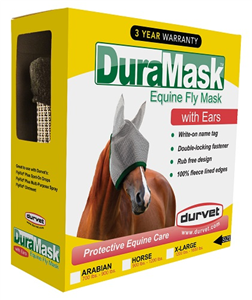 DuraMask Equine Fly Mask with Ears Horse Size