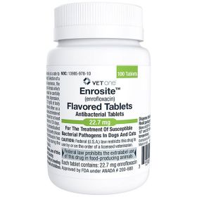 Enrosite (Enrofloxacin) Antibacterial Flavored Tabs