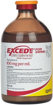 Excede (Ceftiofur Crystalline Free Acid) Sterile Suspension for Swine, 100mL 