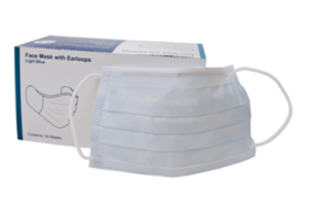 Face Mask with Earloops Light Blue 50ct