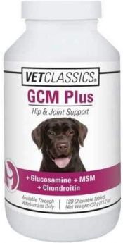 GCM Plus Hip and Joint Support 120 Chewable Tablets 12ct