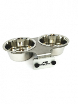 Kennel Gear 1 Quart Double Bowl System with Stainless Steel Yoke