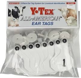 Y * Tex All American Tag System White 1 - 25