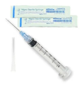 Nipro Syringe and Needle 3cc 22g x 0.75" 100ct