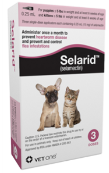 Selarid for Puppies and Kittens Up to 5lbs 3ds