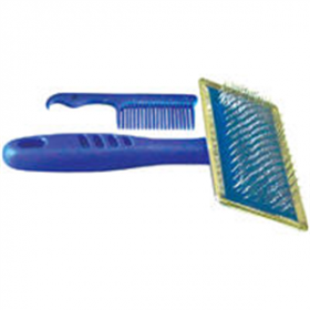 Slicker Brush with Small Cleaning Comb