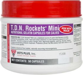 T.D.N. Rockets Mini Nutritional Gelatin Capsules for Calves 50ct
