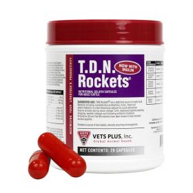 T.D.N. Rockets Nutritional Gelatin Capsules for Adult Cattle 28ct