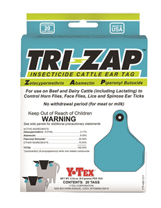 Tri-Zap Insecticide Cattle Ear Tag