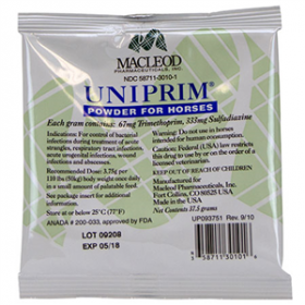 Uniprim Powder for Horses (Trimethoprim and Sulfadiazine)
