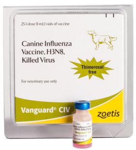 Vanguard CIV Canine Influenza Vaccine H3N2 - 25x1 Doses 